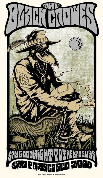 THE BLACK CROWES - San Francisco 2010 by Alan Forbes (handbill)