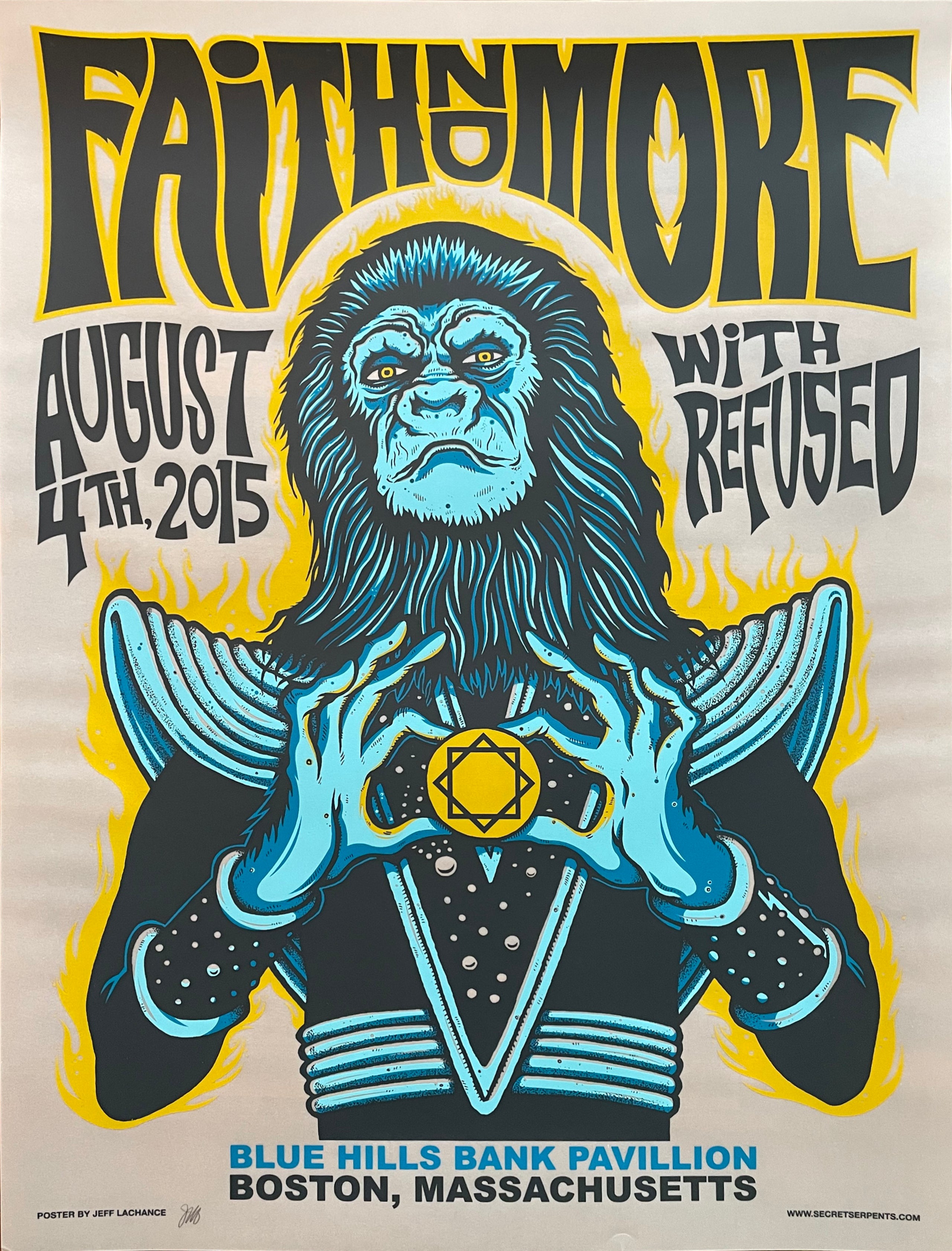 FAITH NO MORE / REFUSED - Boston 2015 by Jeff LaChance - FROSTED VELLUM TEST PRINT