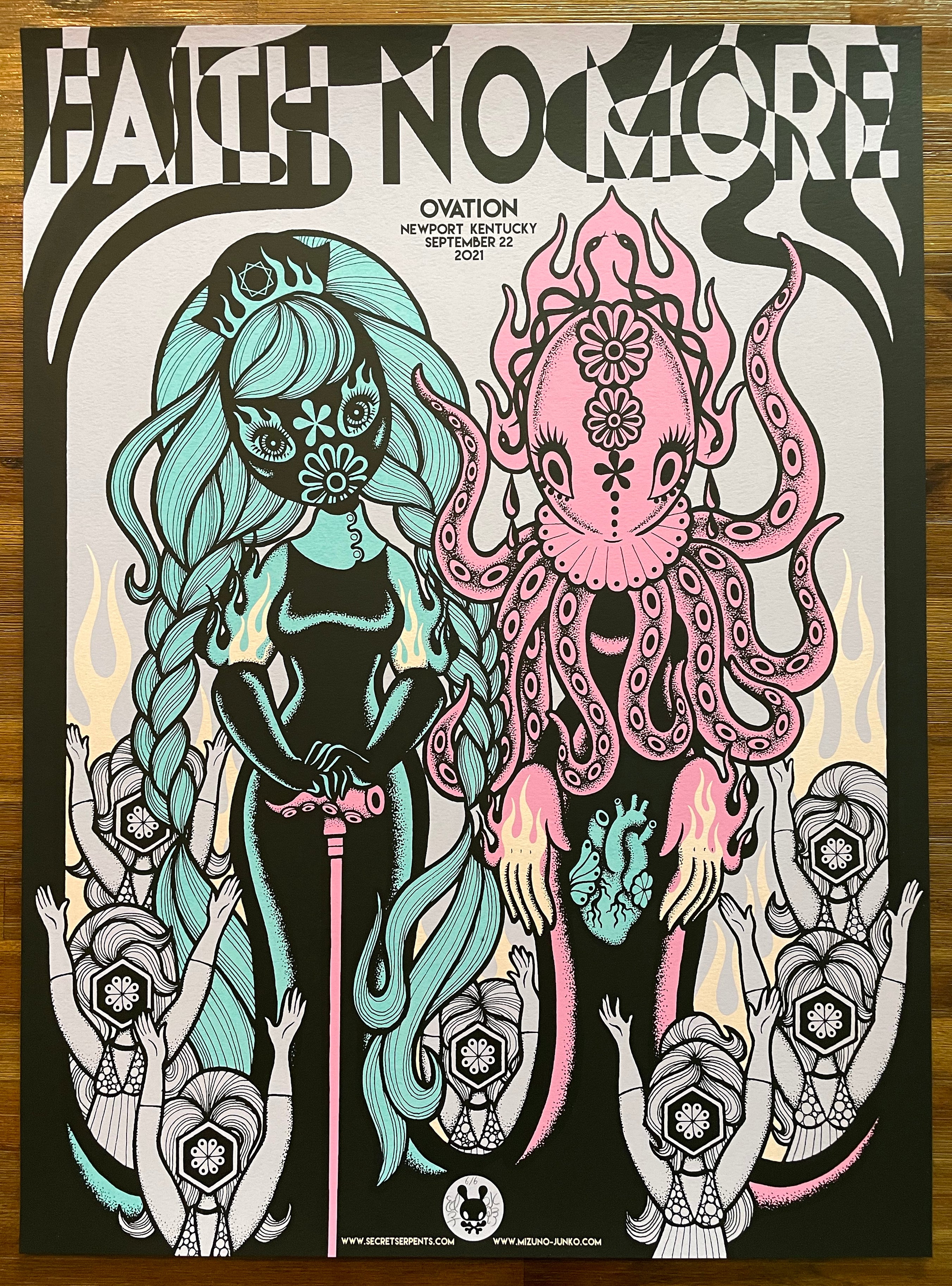 FAITH NO MORE - Newport 2021 by Junko Mizuno - PINK TEST PRINT