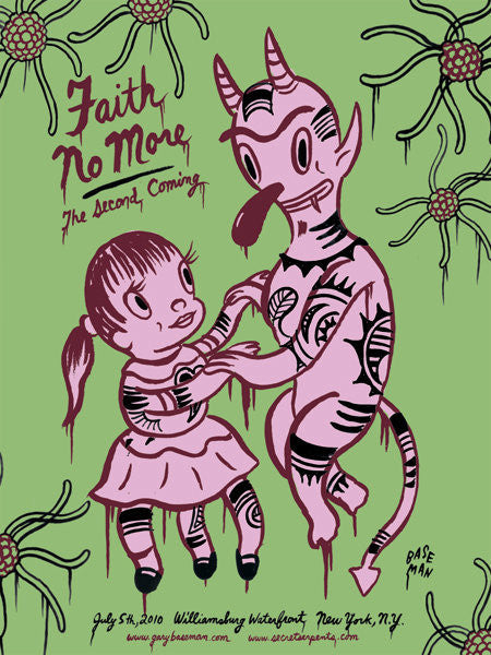 FAITH NO MORE - New York 2010 (green edition) by Gary Baseman