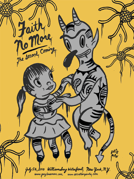 FAITH NO MORE - New York 2010 (yellow edition) by Gary Baseman