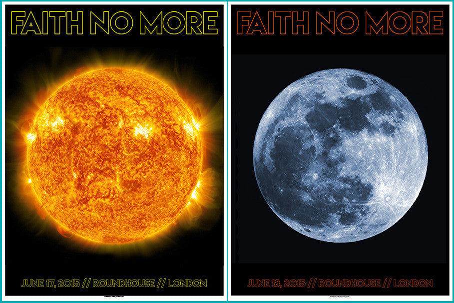 FAITH NO MORE - London (night 1 & 2) poster set by IOM