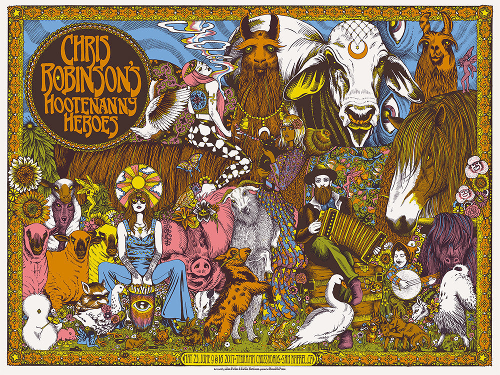 CHRIS ROBINSON HOOTENANNY HEROES - San Rafael 2017 by Alan Forbes & Caitlin Mattisson - LAST COPY