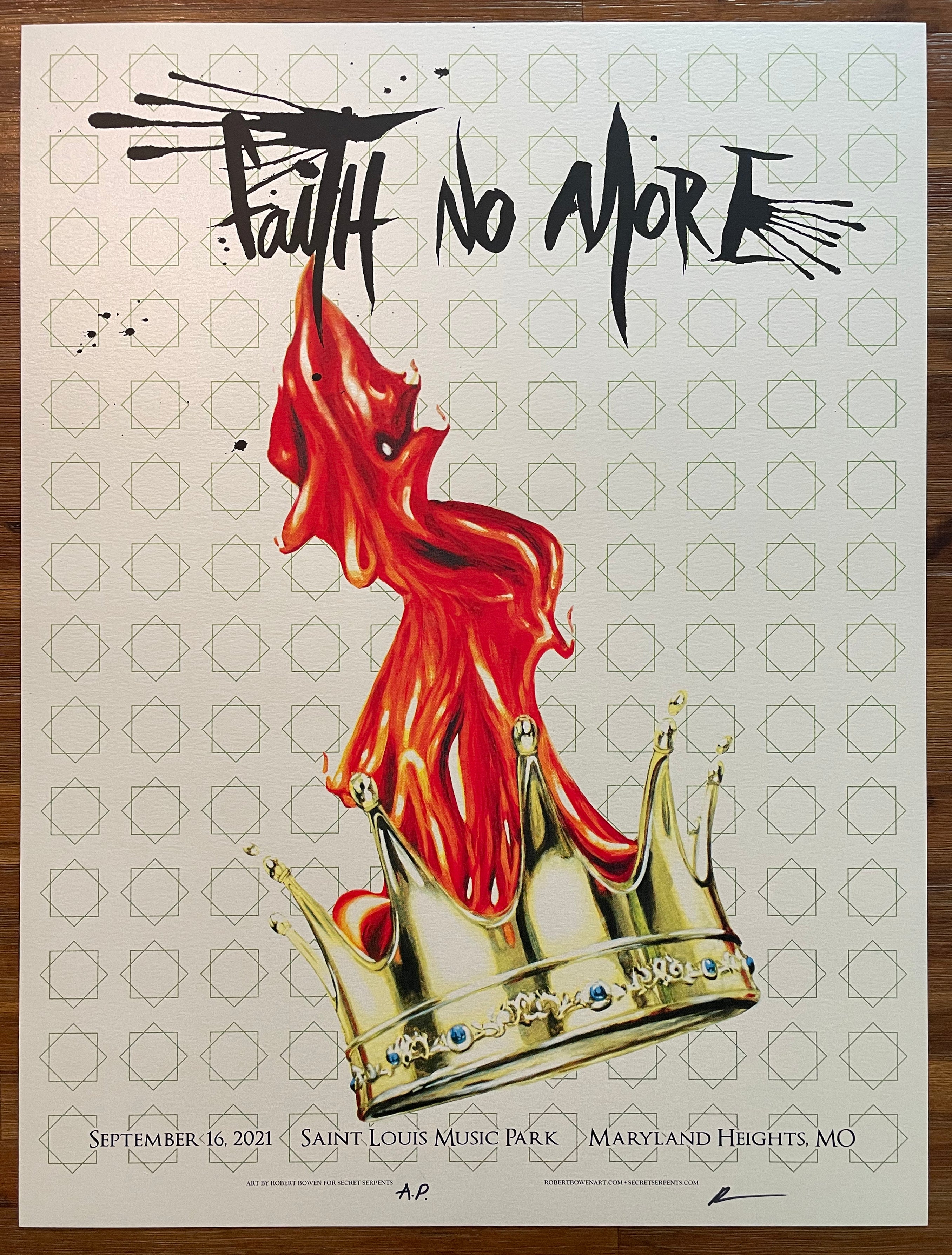 FAITH NO MORE - Maryland Heights 2021 by Robert Bowen - PEARL TEST PRINT