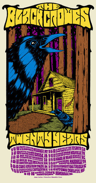 THE BLACK CROWES - Tour 2010 by Alan Forbes (9/1/10 - 9/19/10) (handbill)