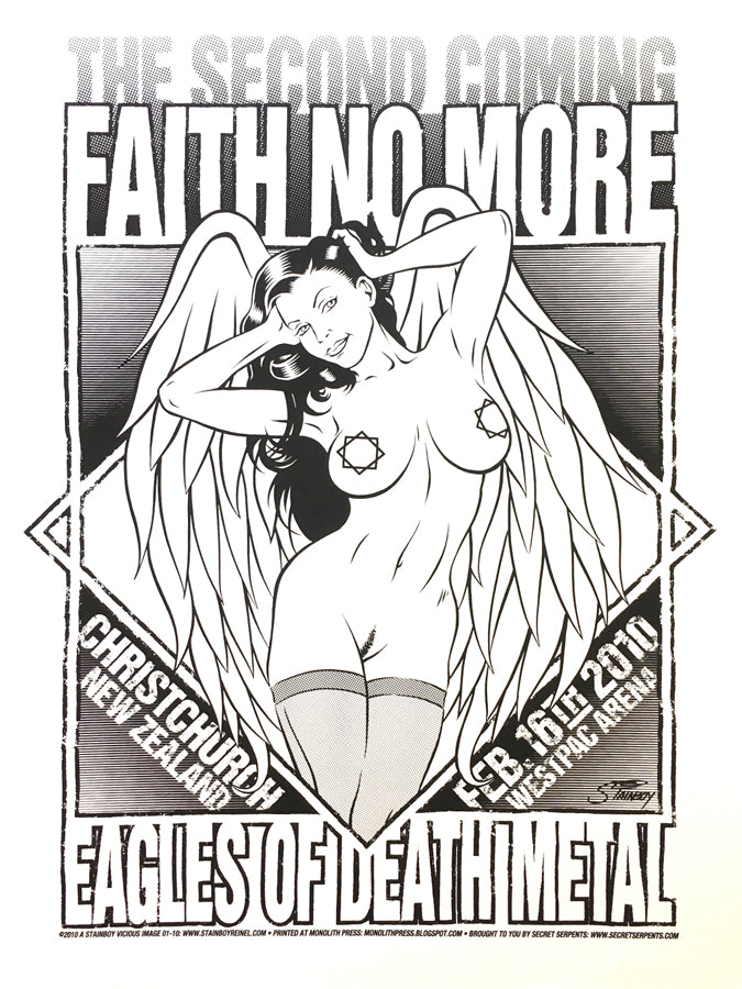 FAITH NO MORE - Christchurch 2010 (blackline) by Stainboy