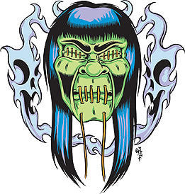 GHASTLY - sticker by Alan Forbes