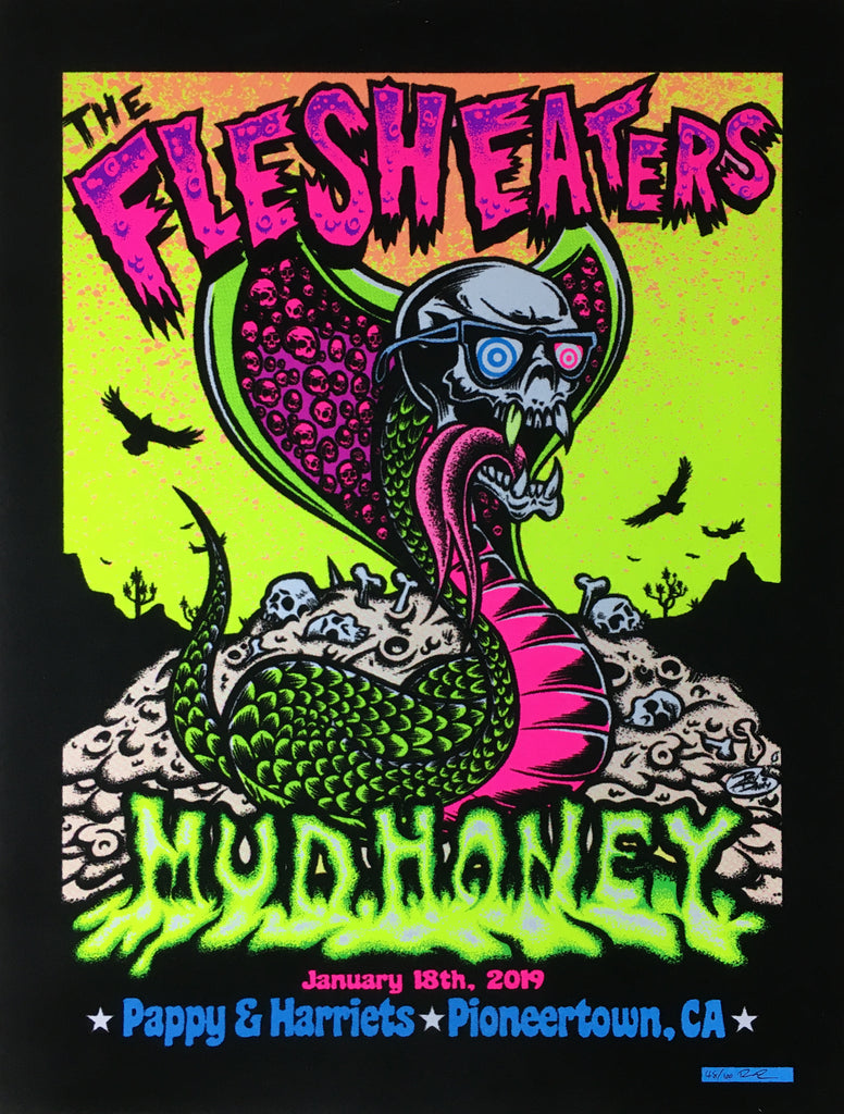 FLESH EATERS / MUDHONEY - Pioneertown 2019 by Dirty Donny - FLOCKED