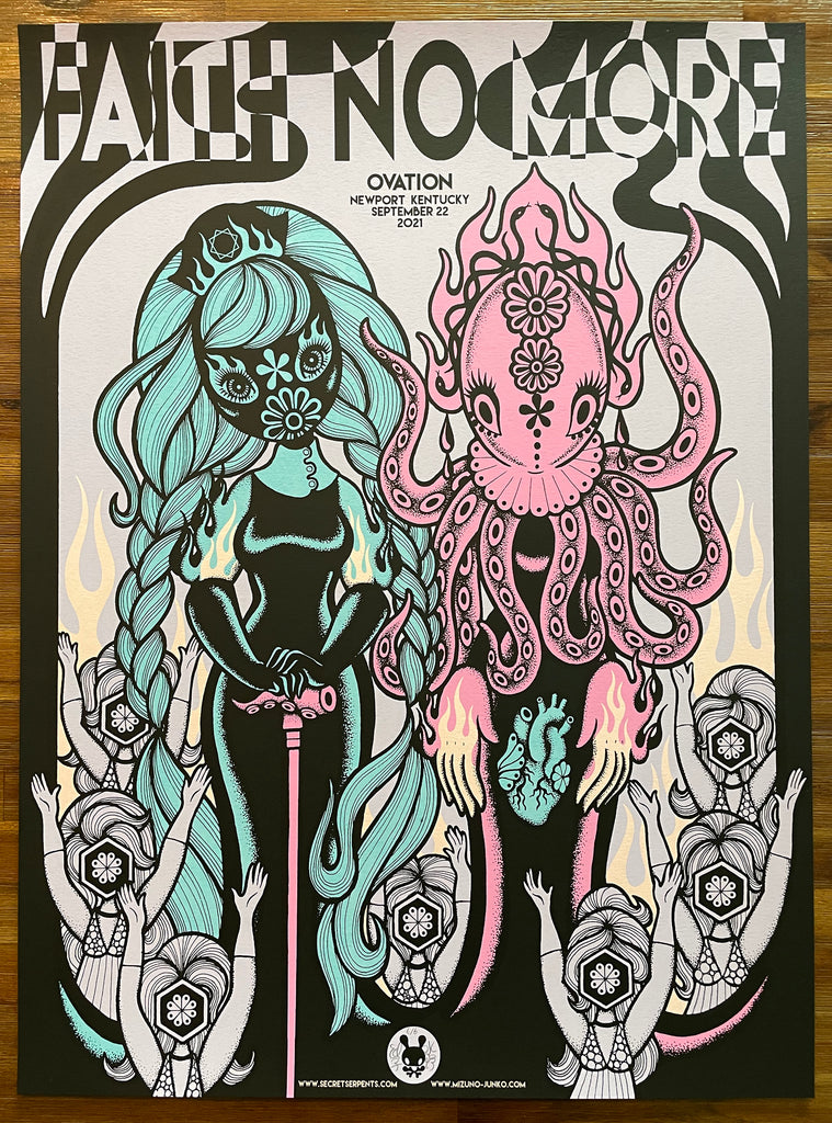 FAITH NO MORE - Newport 2021 by Junko Mizuno - PINK TEST PRINT
